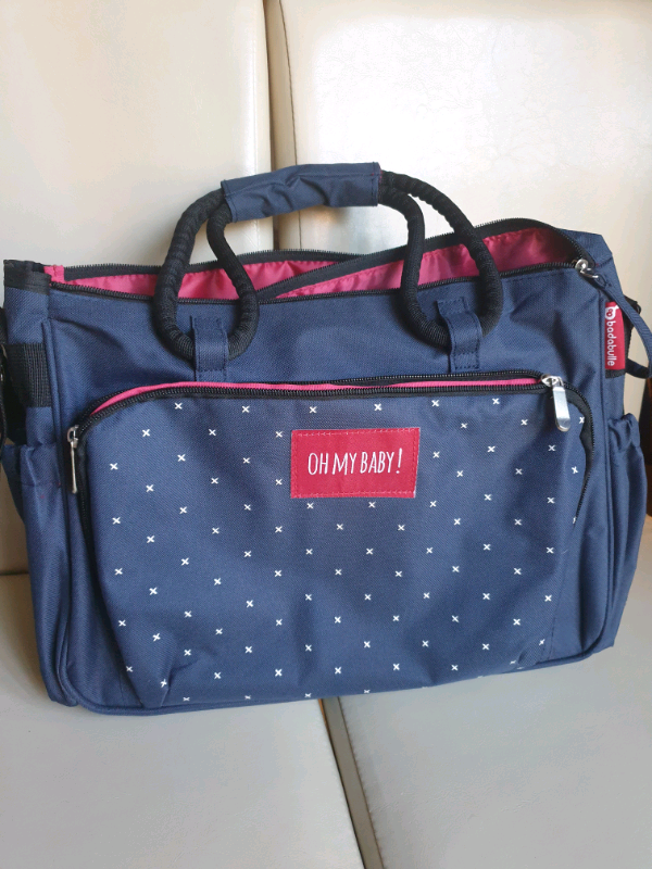 navy blue pram bag